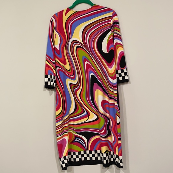 Tiana B. Mod Print Polyester dress size large - Picture 5 of 6